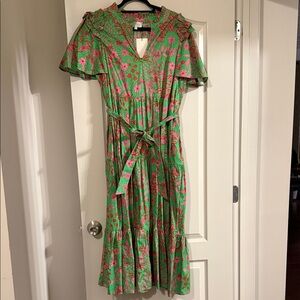 Sugarlips Floral Jade Midi Dress